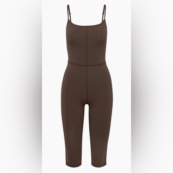 NWT Wilfred FREE Divinity Knee Romper Jumpsuit XS Mocha Brown - Picture 1 of 6